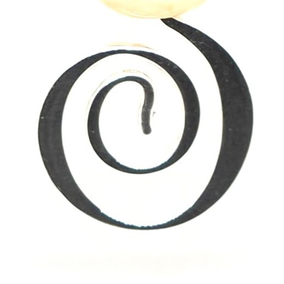 Frosted Peach Swirl Earrings - Picture 4 of 5